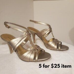 SUMMER SALE!!!!  Antonio Melani Womens Gold Sandals, Size 9